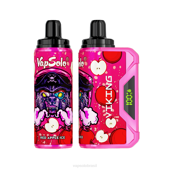VapSolo VIKING vaporizador descartável | Vapsolo Review X2DR42 gelo de maçã vermelha
