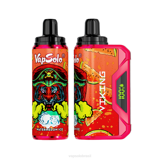 VapSolo VIKING vaporizador descartável | Vapsolo Review X2DR48 gelo de melancia
